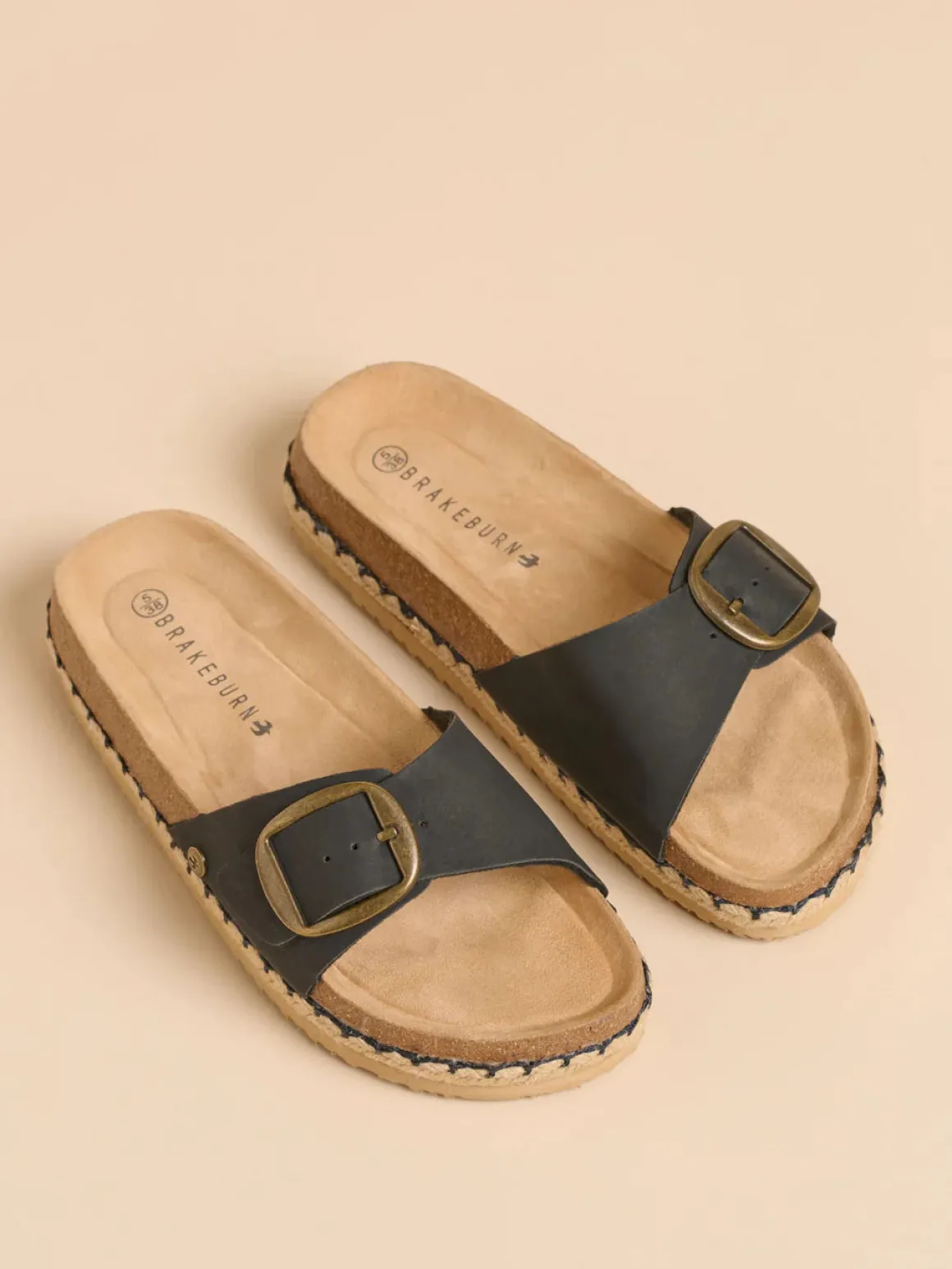 Brakeburn Black Strap Sandals