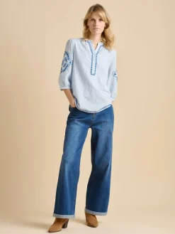 Brakeburn Fossil Stripe Blouse