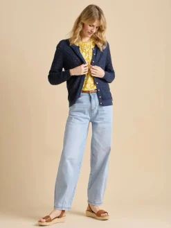 Brakeburn Navy Pointelle Cardigan