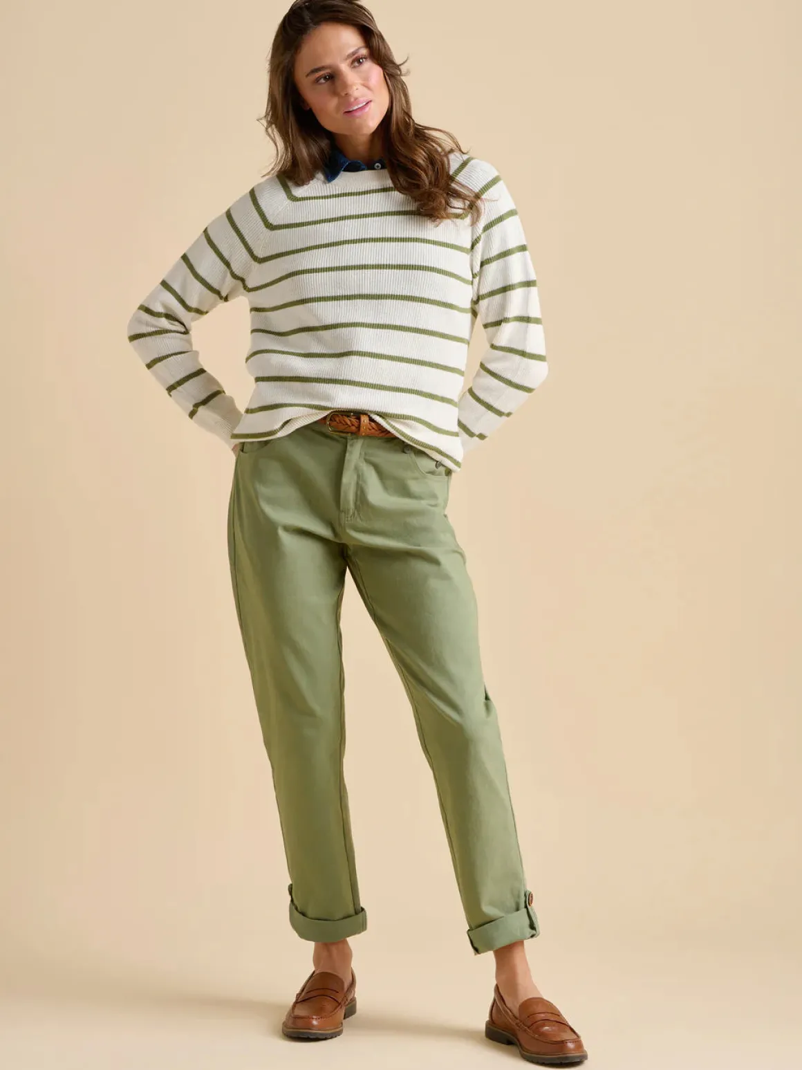Brakeburn Stripe Crew Neck Knitted Jumper