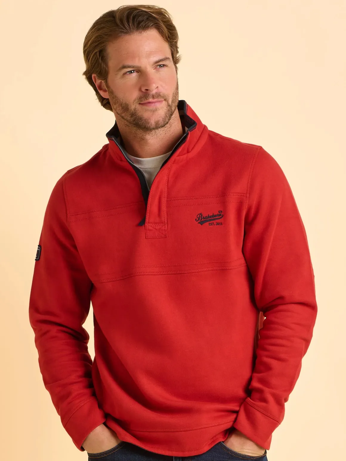 Brakeburn Worbarrow 1/4 Zip Sweatshirt