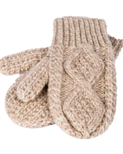 Childrens Handknit Mittens , Honey Oat