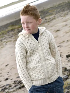 Childrens Zip Up Hoodie , Natural
