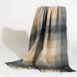 Foxford Classic Check Mohair Throw
