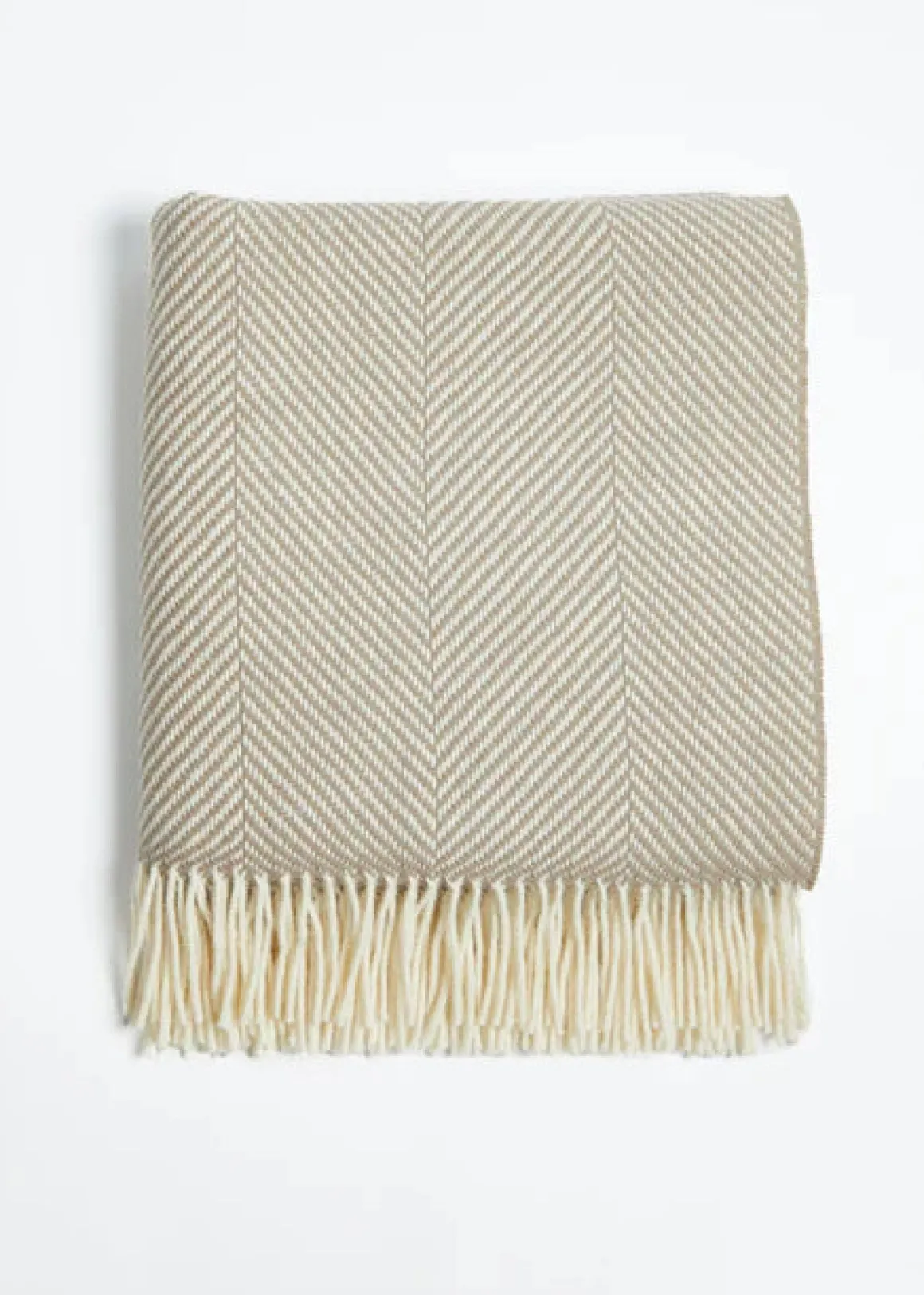 Foxford Mink Merino Throw