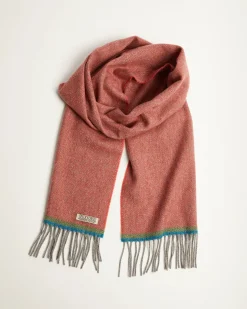 Foxford Terracotta Herringbone Lambswool Scarf