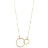 Gold filled Double Circle Pendant