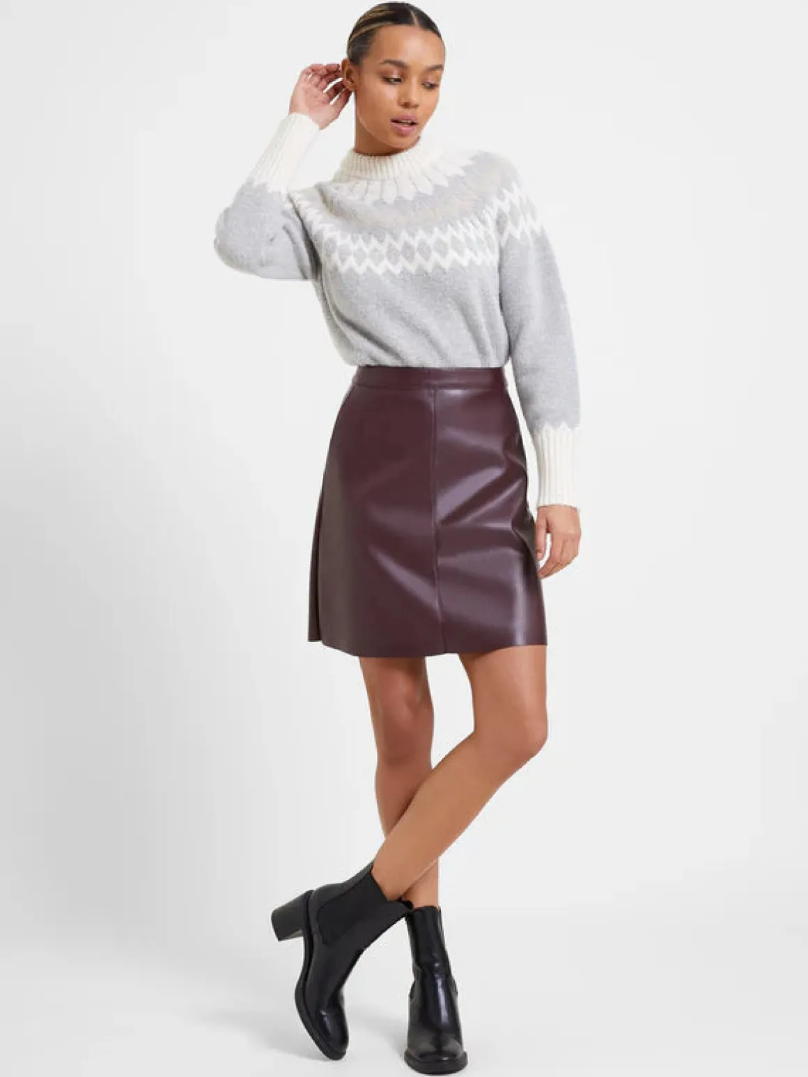 Great Plains Ania Faux Leather Skirt