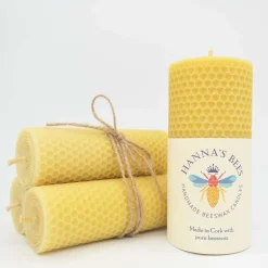 Hanna's Bees Medium Beeswax Candle