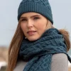Hearts Scarf , Teal