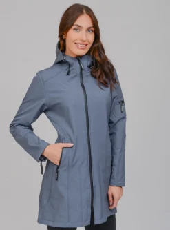 Ilse Jacobsen Rain7 Softshell Raincoat , Blue Grey