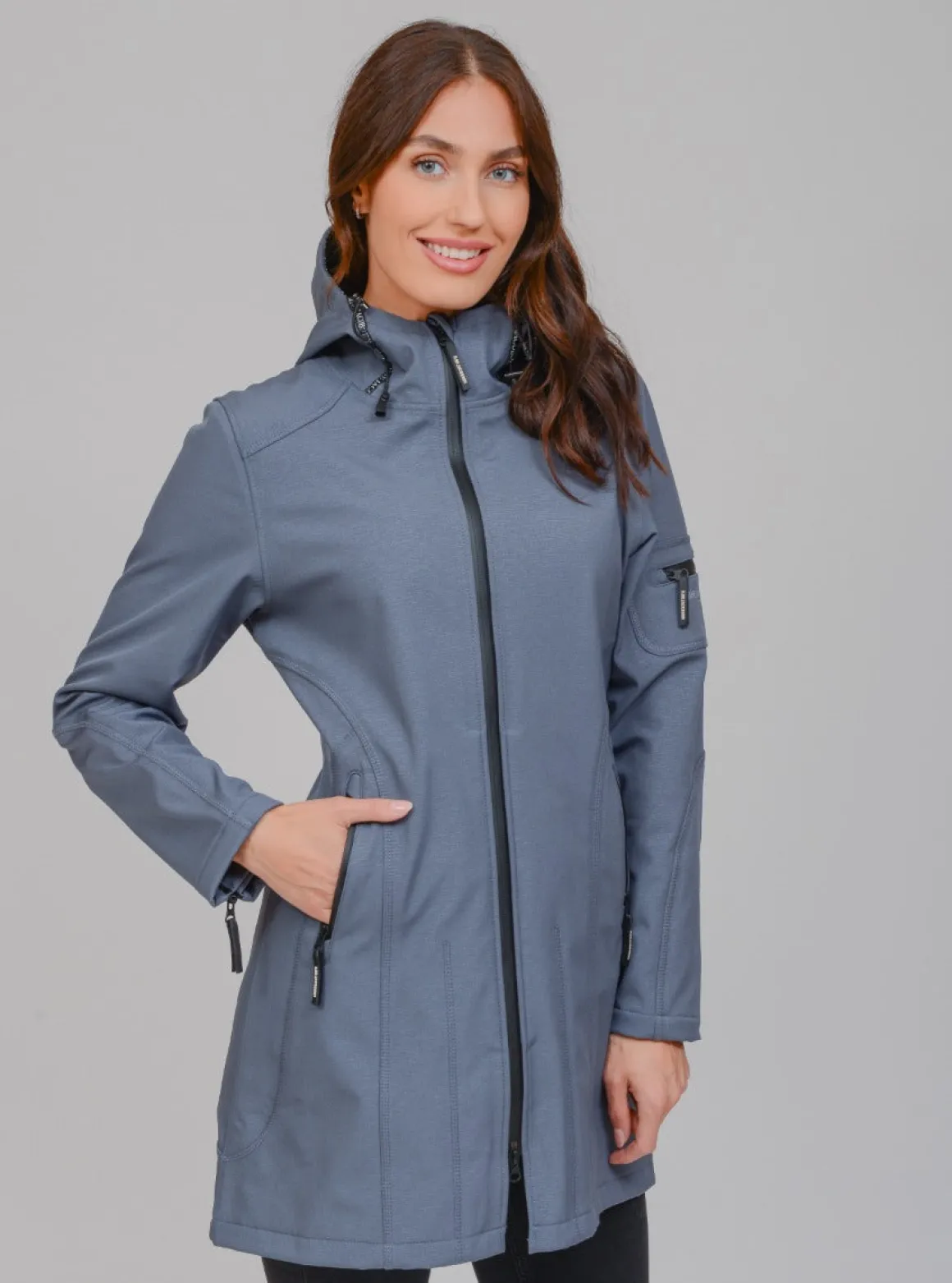 Ilse Jacobsen Rain7 Softshell Raincoat , Blue Grey