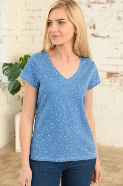 Lighthouse | Ariana Cotton T-Shirt | Blue Dot