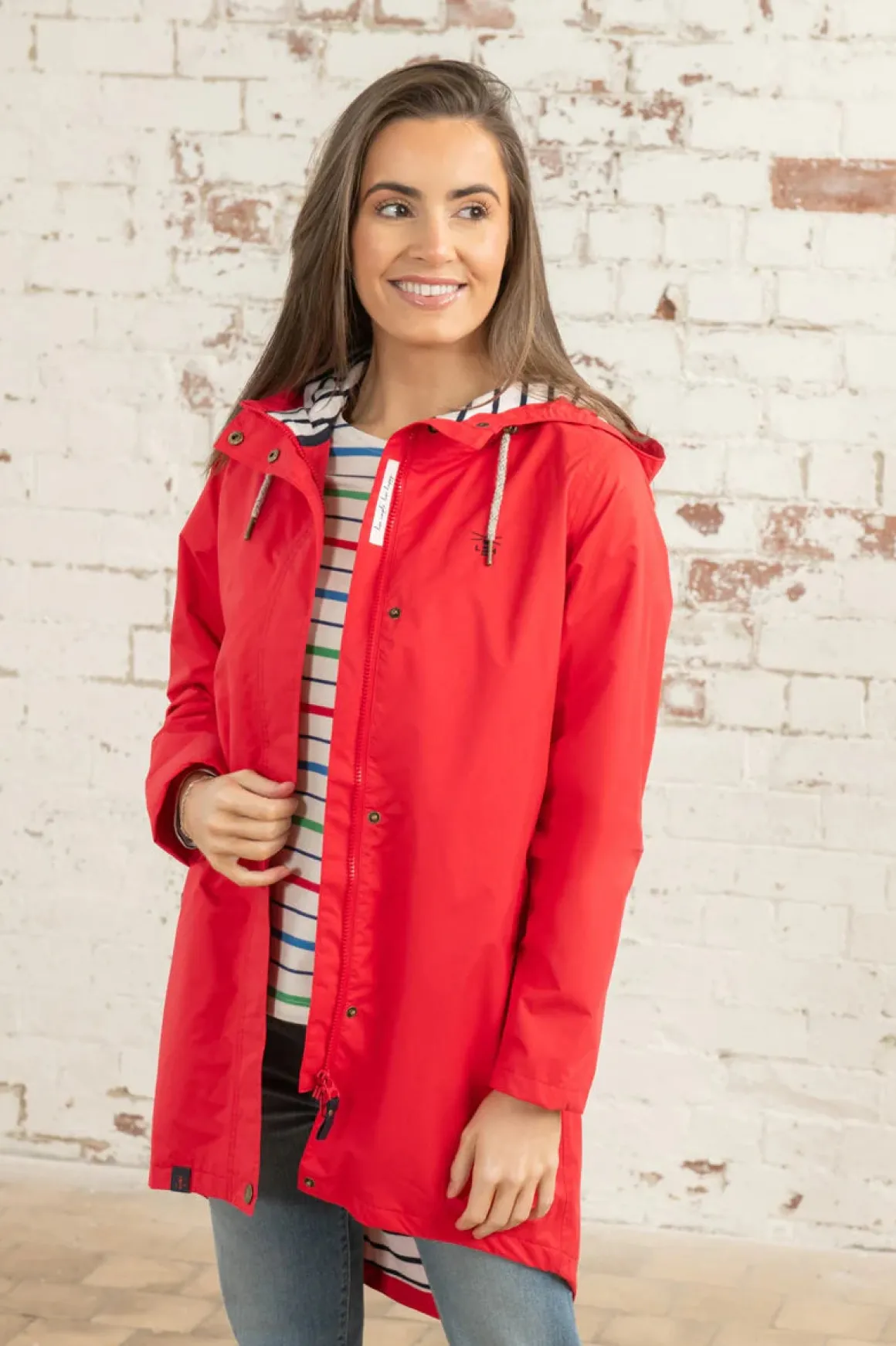 Lighthouse Long Beachcomber Coat , Poppy