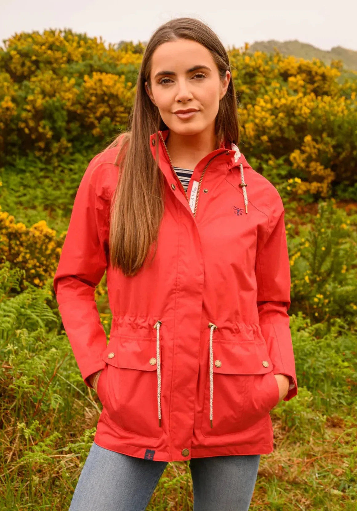Lighthouse Shoreline Waterproof Jacket , Poppy