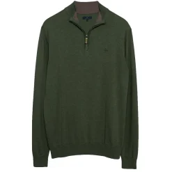 Magee | Carn 1/4 Zip Jumper  - Moss Green