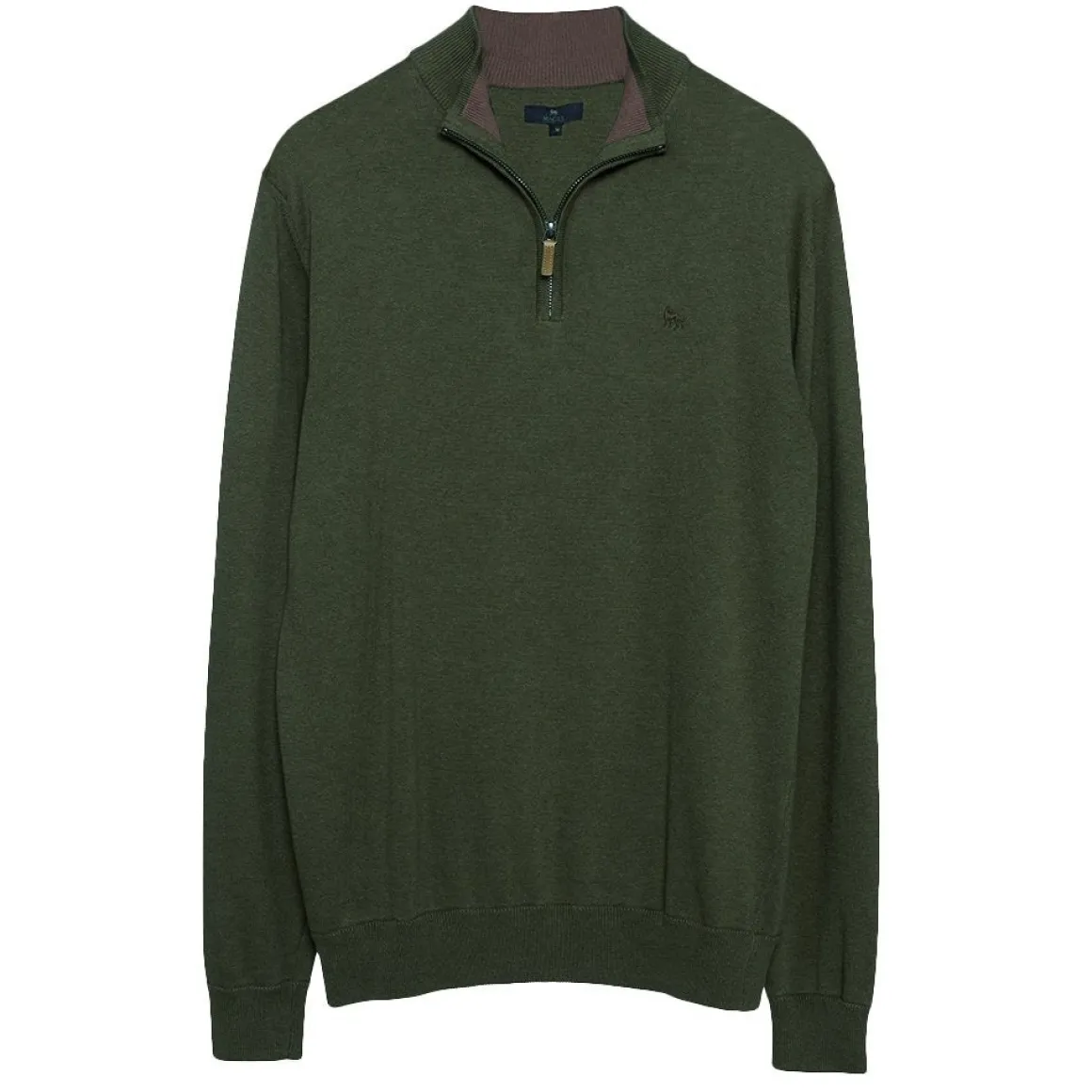 Magee | Carn 1/4 Zip Jumper - Moss Green