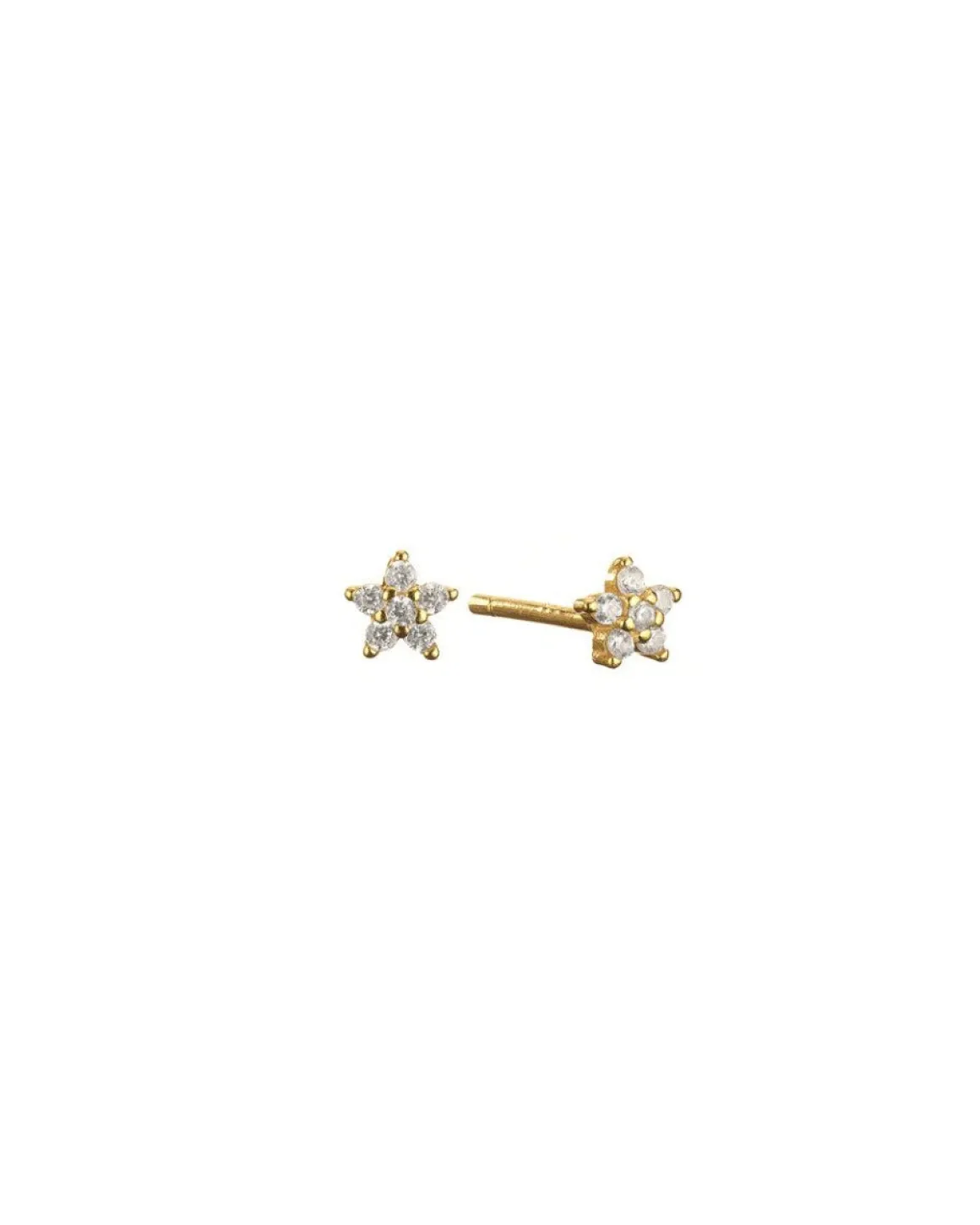 Mary-K Gold Crystal Star Studs