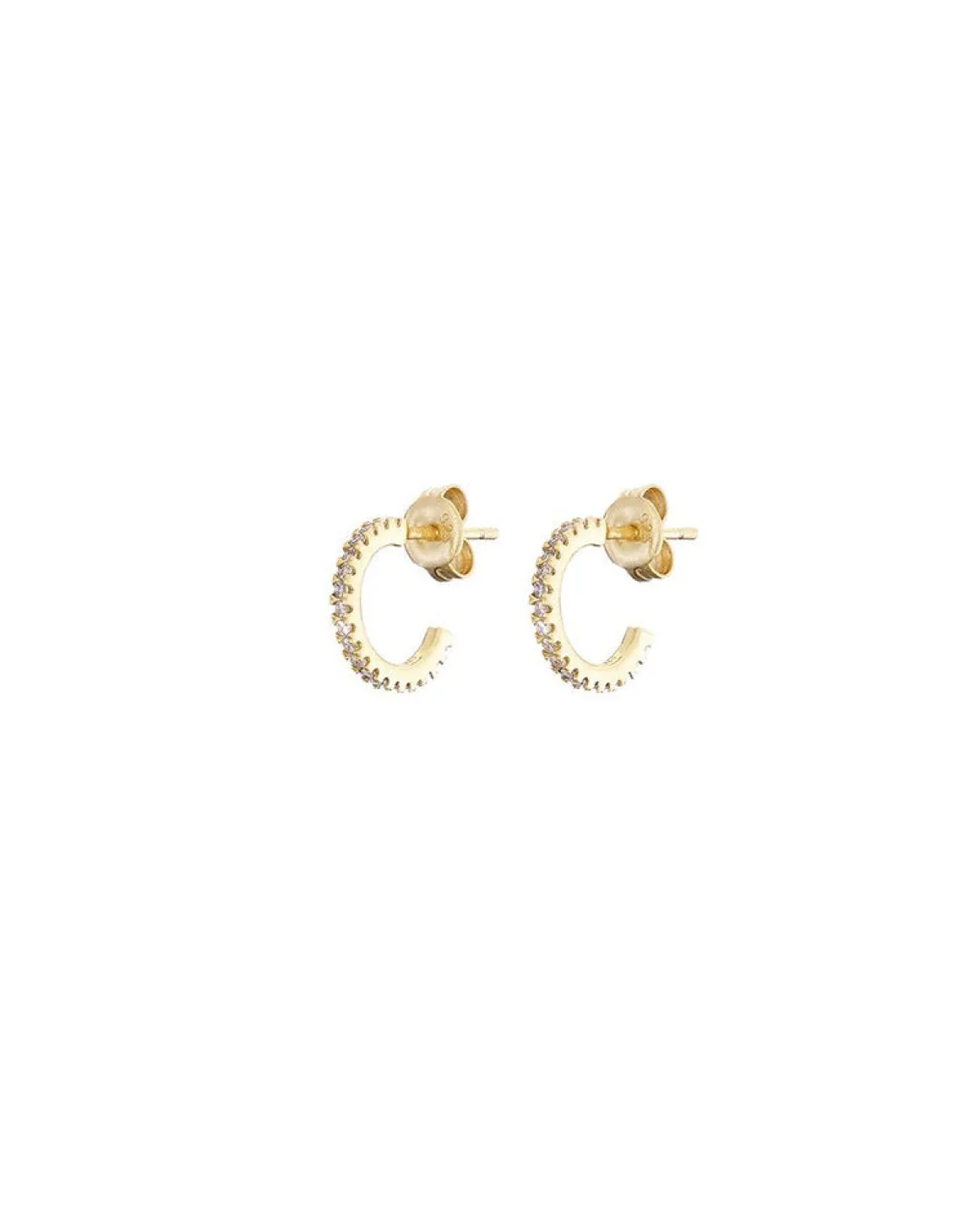 Mary-K Gold Pave Mini Hoops