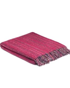 McNutt of Donegal Fuchsia Tweed Throw