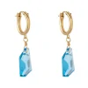 MoMuse Aqua Crystal Clip Hoops