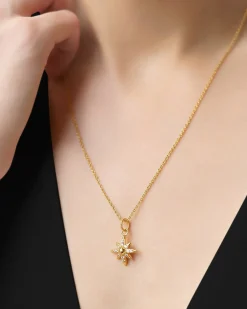 Newbridge Silverware | Amy Huberman Gold Plated Star Pendant With Clear Stones