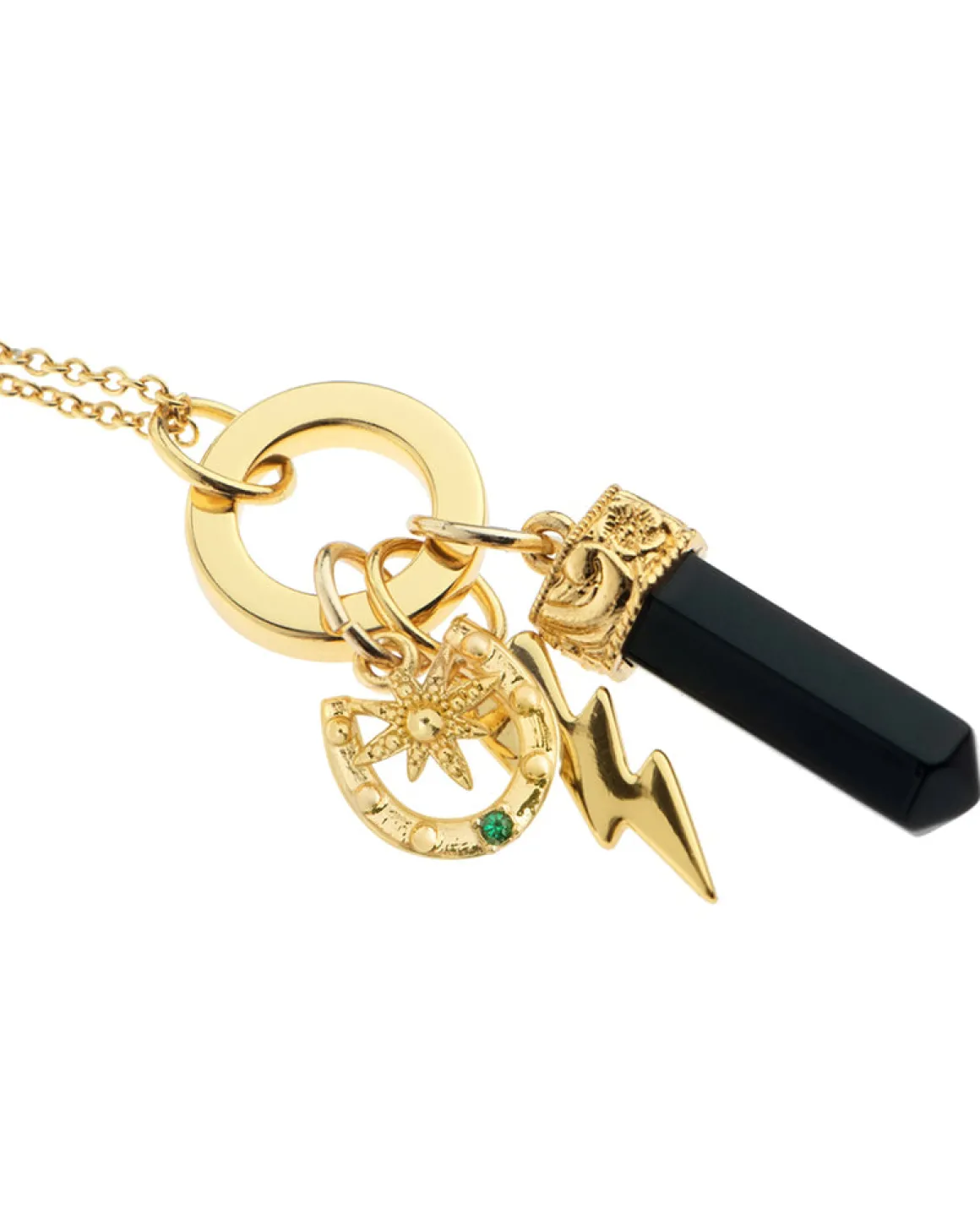 Newbridge Silverware | Gold Plated Pendant With Charms