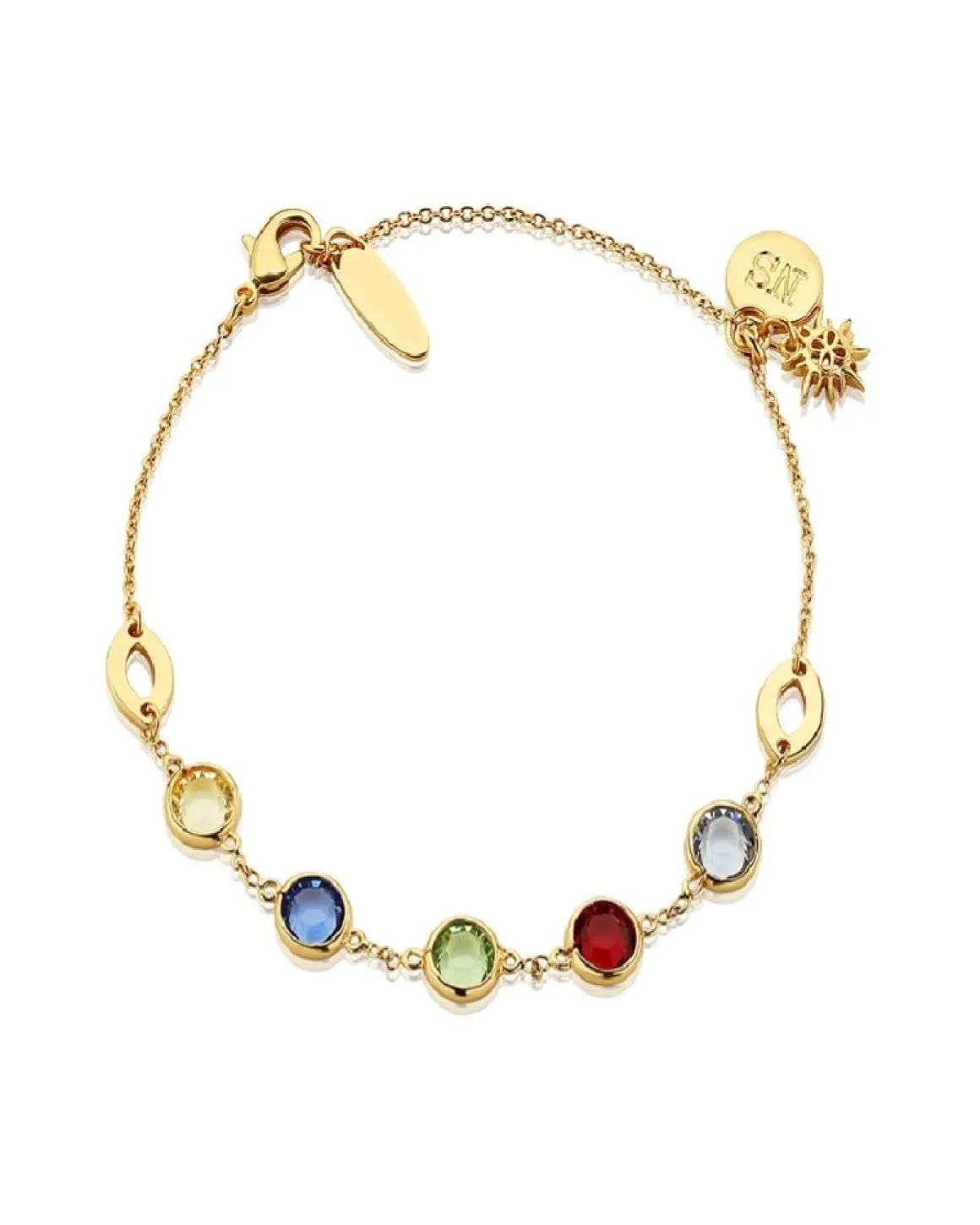 Newbridge Silverware Gold Bracelet with Multi Stones