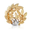 Newbridge Silverware Gold & Silver Plated Leaf Brooch