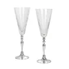 Newbridge Silverware Ornate Cut Glass Champagne Flutes
