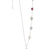 Newbridge Silverware Silver Plate Necklace with Coloured Stones
