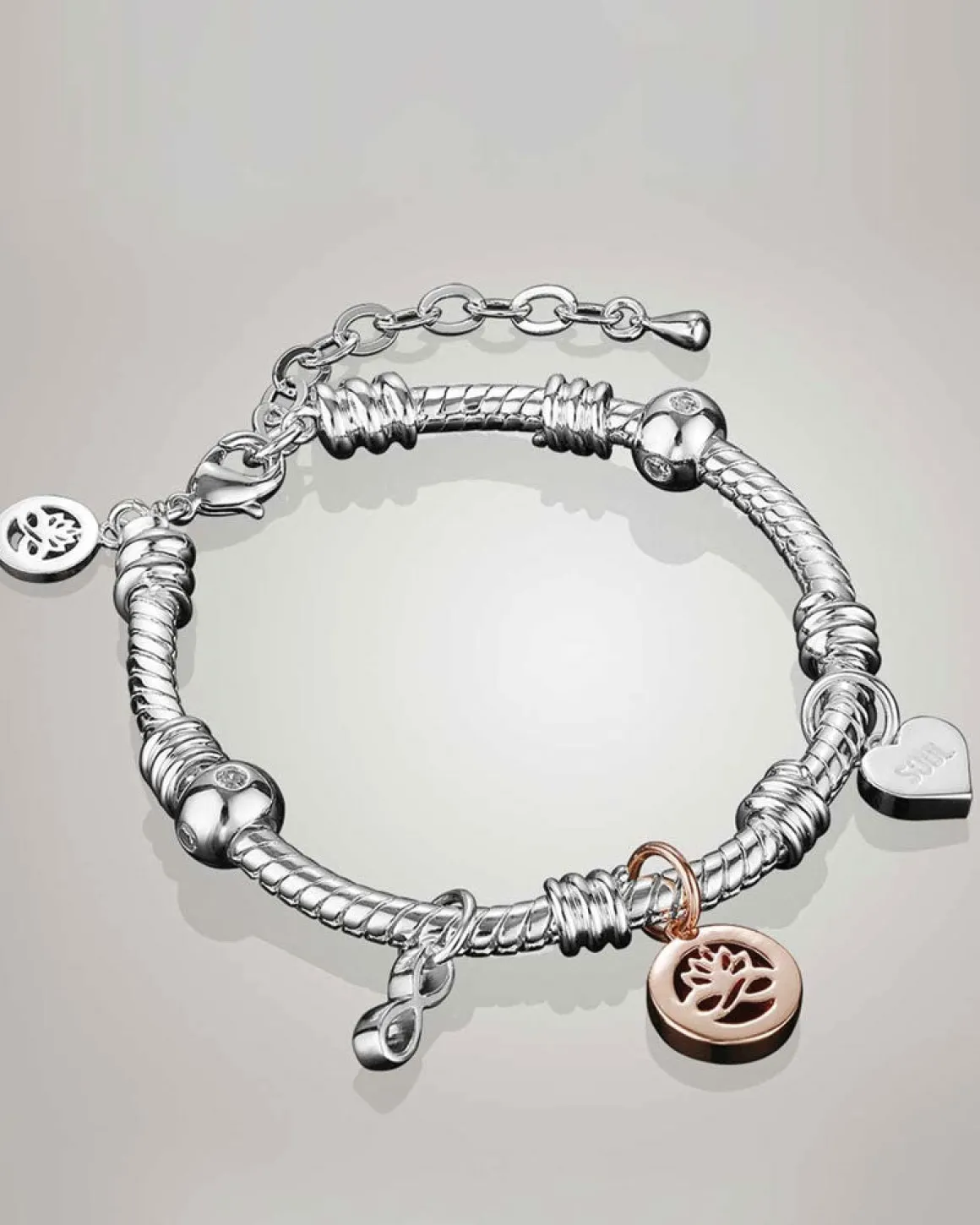 NewBridge SilverWare Silver Plated Charm Bracelet
