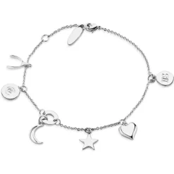 Newbridge Silverware Silver Multi Charm Bracelet
