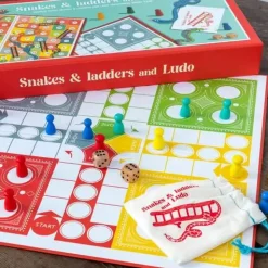 Rex London Snakes & Ladders and Ludo Double-Sided Board Game