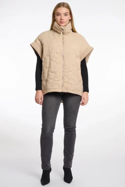 Rino & Pelle Caitlyn Quilted Cape - Light Oat