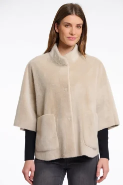 Rino & Pelle Dewi Faux Fur Cape - Birch