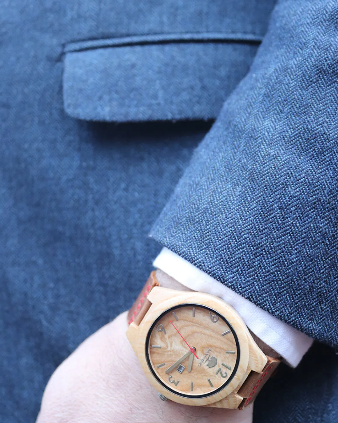 Rustech | 100% Irish Ash Wood Watch-red