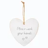 Sass & Belle | Please Wash Your Hands Heart Plaque