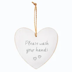 Sass & Belle | Please Wash Your Hands Heart Plaque