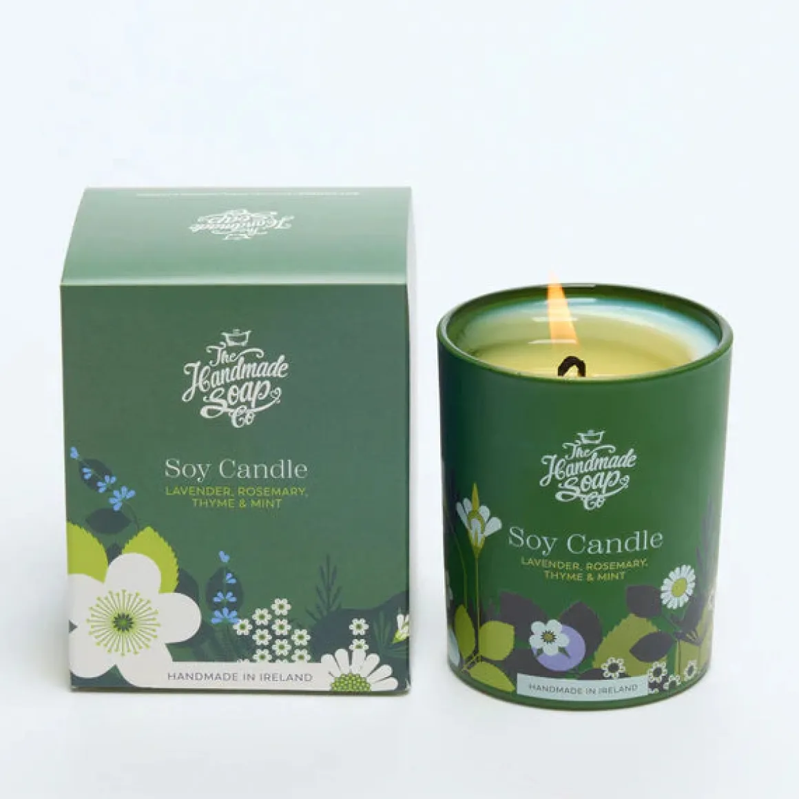 Scented Soy Candle , Lavender Rosemary Thyme & Mint