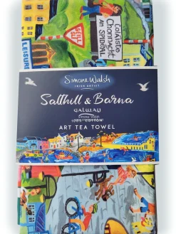 Simone Walsh Salthill & Barna, Galway Tea Towel