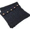 Snood Scarf with Buttons , Derby Charcoal
