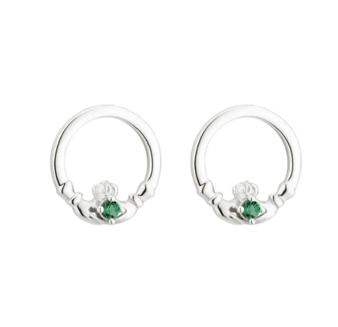 Solvar | Claddagh Studs - Green