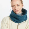 Super Soft Infinity Cable Scarf , Irish Sea Blue