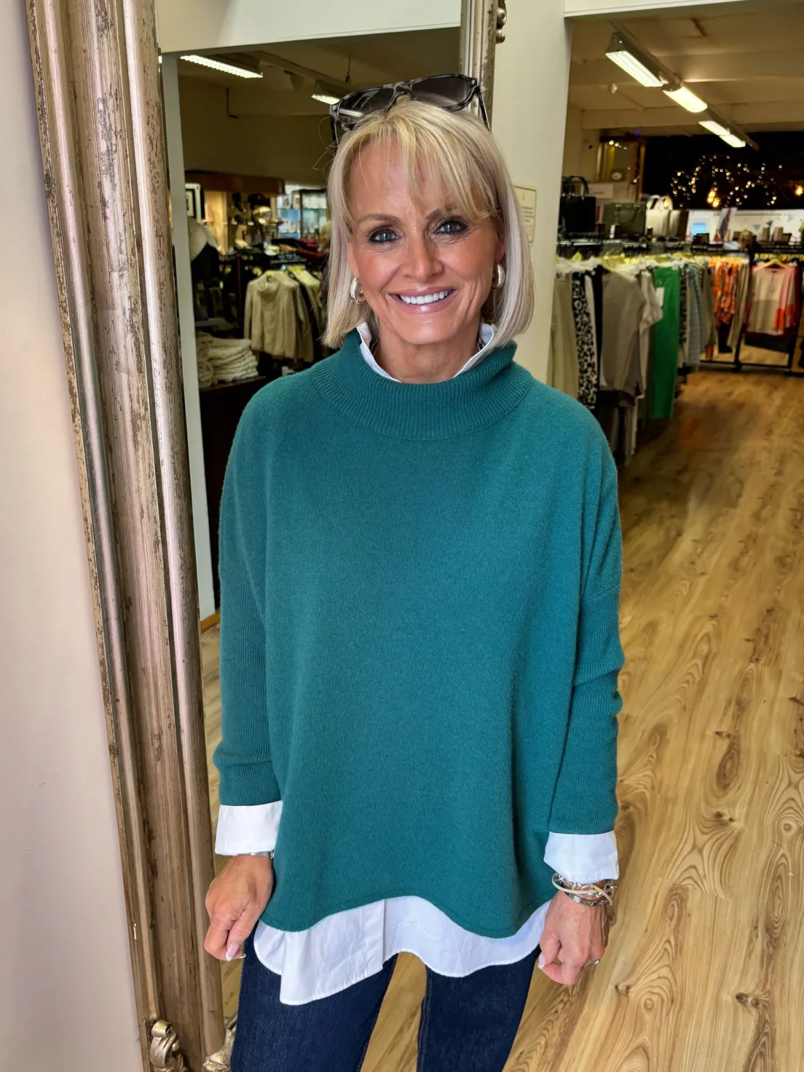 The Wool Co Cashmere Blend Knit, Green