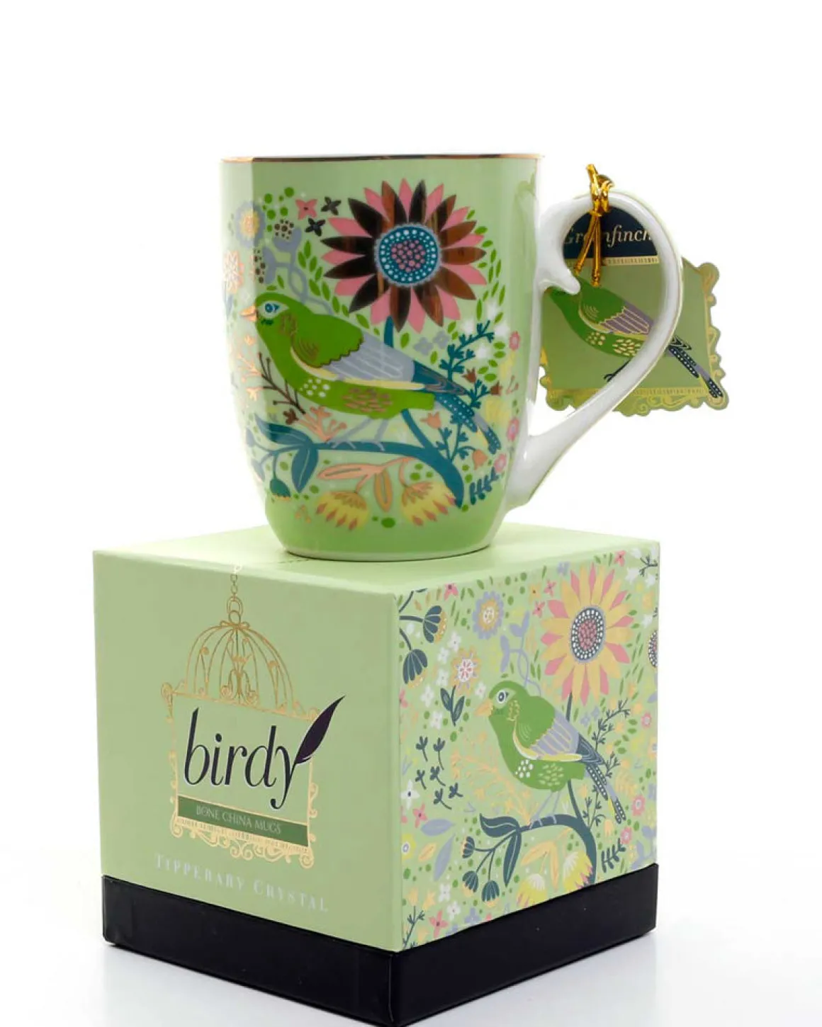 Tipperary Crystal | Birdy Mug: Greenfinch