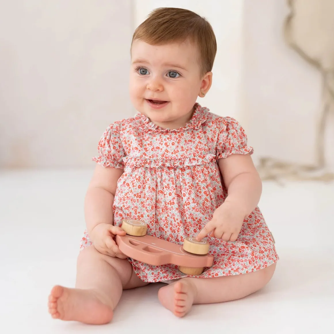 Tutto Piccolo Floral Dress w/ Briefs , Petal