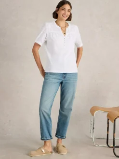 White Stuff Ellie Broderie Top