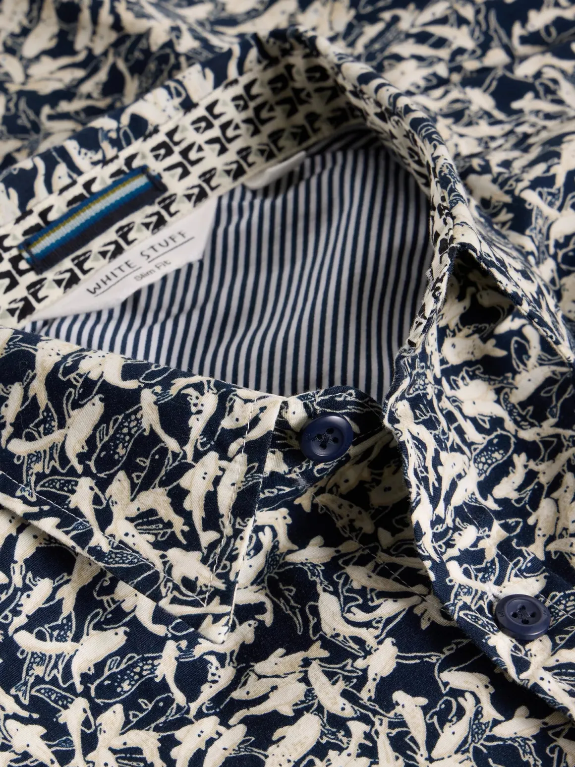 White Stuff Salcombe Fish Print Shirt