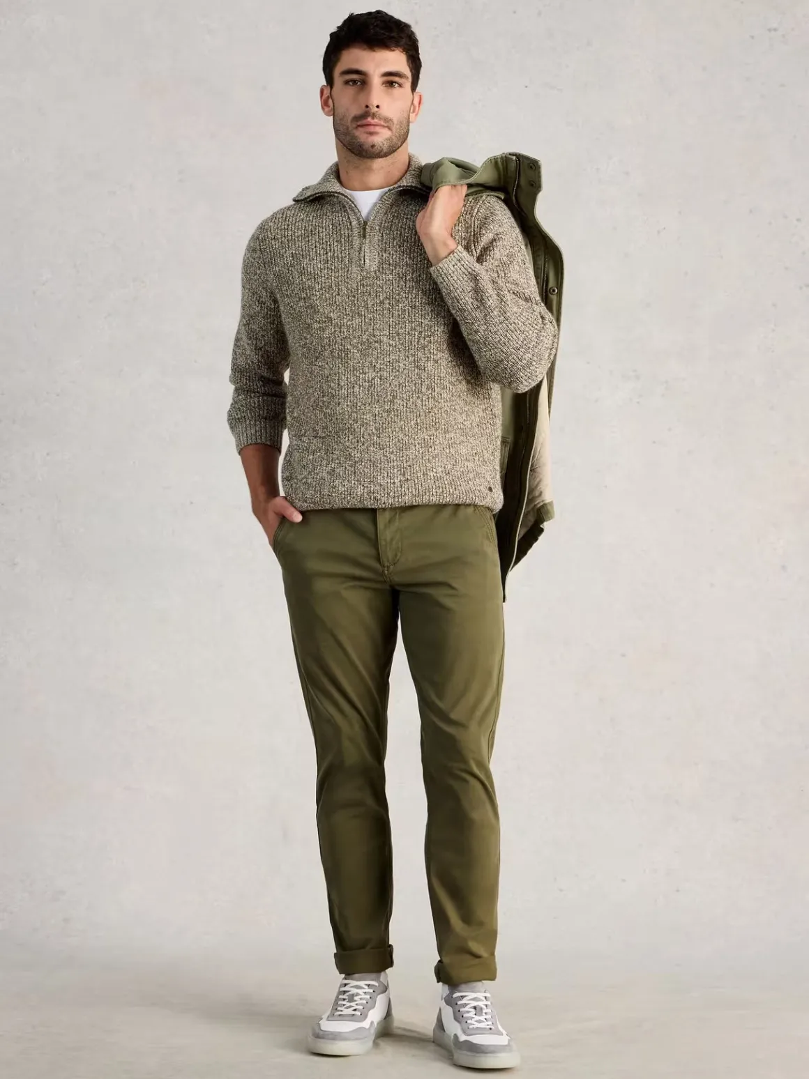 White Stuff Sutton Chino Trousers , Khaki